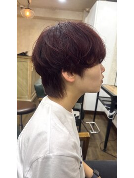 オロ(ORO) 赤髪ソフトウルフショート