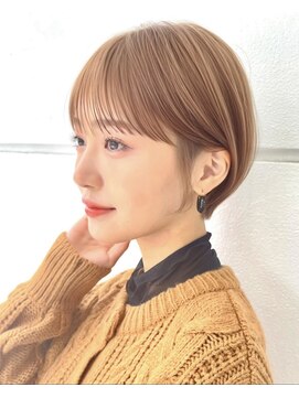 サンド 大阪梅田(sand) オリーブグレー/ココアベージュ/クラゲヘアー/マッシュショート