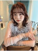 マロンブラウン 顔周りカット
