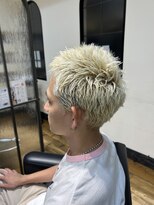 エン 栄店(enne) メンズ/スパイキーショート/リバースセンターパート/前髪/栄