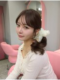横顔も可愛く☆中顔面短縮のバブみのある似合わせ前髪顔まわり♪