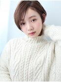 カッコかわいい前下がりショートボブ