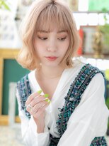 カバーヘア イヴ 戸頭店(COVER HAIR EVE)&nbsp;韓国風大人ハイライトカラー透明感ロブヘアa戸頭10代20代30代