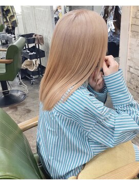 アポロ 横浜駅店(apollo) パールベージュ/ミルクティーピンク/ハイトーンカラー_海崎