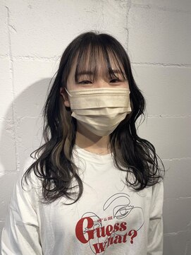 シェル 立川(shell) ベージュ/ブリーチ2回/インナーカラー