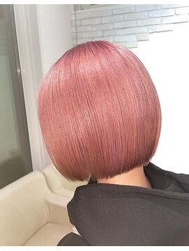 リッシュ 四街道店(Lish) ピンクアッシュ×切りっぱなしぱっつんボブ