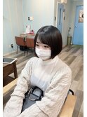 #黒髪ぱっつんボブ