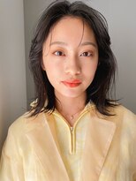 美髪こなれミディチョコレート大人ガーリープリカール