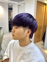 テトラ バイ ネオリーブ 横浜西口店(tetra by neolive)&nbsp;メンズカラー　パープル　ブリーチ　横浜/横浜駅