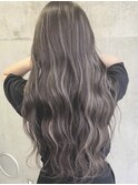 レイヤーカットミルクティーベージュケアブリーチダブルカラー