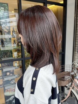 アイフィール アヴェダ 瑞江店(i feel AVEDA) 【藤田】ミディアムのレイヤーカット×保湿オイルケアカラー