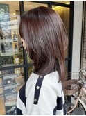 【藤田】ミディアムのレイヤーカット×保湿オイルケアカラー