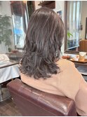 大人かわいい/ハイレイヤー/ワンカール/アッシュグレージュ/前田
