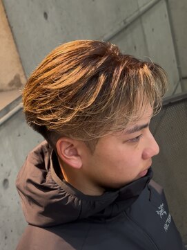 イーラ(era) フェザーパーマ　ツイストスパイラル眉カットメンズパーマ