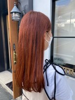 ノットドットビー(KNOT.B)&nbsp;オレンジカラー　　オレンジブラウン　ブリーチなし