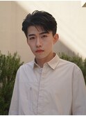 ジェントルショートニュアンスセンターパートガイルヘア