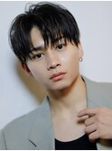 ツーブロ韓国マッシュ黒髪