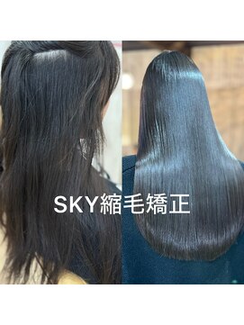 スカイ(SKY) 透明感カラー/髪質改善/縮毛矯正/レイヤーカット/ダブルカラー