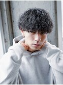 フェザーパーマ/刈り上げセンターパート/サーフカール[新宿]