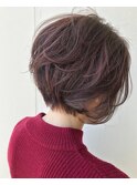 ショートボブ×インナーカラー