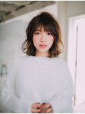 大人エアリー外ハネミディ/20代/30代/40代/水島/倉敷