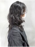 【liko】黒髪ウルフしっかりパーマ
