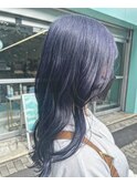 【MOMOKA】色落ち可愛い!ブルーパープルカラー