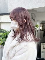 ダブルカラーピンクベージュケアブリーチハイトーン髪質改善