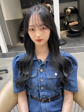 ロンドネートゥル 新潟(Lond naitre) ブルーブラックくびれ韓国ヘア　【新潟/万代】