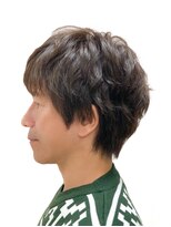 黄ぐまくん美容室 メンズ ランダムパーマ