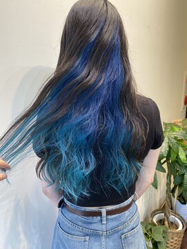 シズク(sizuk) ＊青～水色のインナーカラー＊