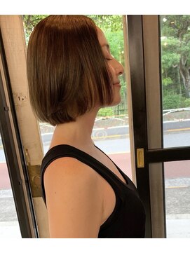 ナタン 自由が丘(NATHAN) グレージュカラー フレンチカジュアル ブルーグレージュ 前髪