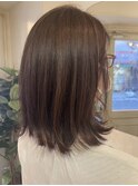 外ハネボブ派手すぎないハイライト簡単くびれスタイル髪型