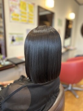 ヘアモード 美結(hair-mode) 切りっぱなしストレート/ミニボブ/ワンレン/ガーリー
