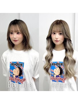 あるじゃんすー 梅田店 ホワイトベージュ#小顔#シールエクステ#韓国#ヨシンモリ#梅田