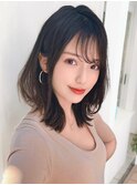 【F】おとなかわいいエアリーミディアムニュアンスカラー
