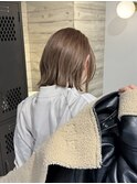 キャラメルベージュグレージュチョコレートブラウンダブルカラー