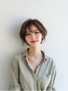 e.m.a プレミアムビューティーサロン 栄駅店(e.m.a PREMIUM BEAUTY SALON) ショート/イメチェン/外ハネボブ/美髪/ワイドバング/髪型