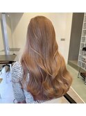 韓国ヘア顔周りレイヤーミルクティーベージュグレージュカラー