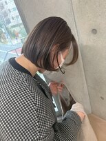 エウペ 渋谷(WEUPE)&nbsp;斜めバング/グレージュカラー/デザインカラー/シルキーベージュ