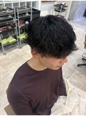 波巻きパーマ