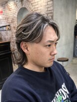 ジ オブスキュア ヌヴォー(THE OBSCURE NOVEAU) ホワイトメッシュxセンターパートウルフ