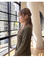 ハーツオオサカ(HE:ARTS OSAKA)&nbsp;韓国ヘア透明感のある艶カラーセミロング韓国レイヤー