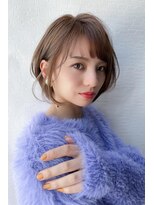 ヘアーズ ベリー 香椎店(hairs BERRY)&nbsp;BERRY大人ミディー丸みショートブロンドベージュ美髪艶感