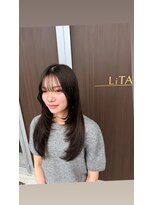 リタ ヒカリノモリ(LiTA. hikarinomori)&nbsp;レイヤーカット×カーキグレージュ