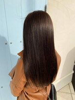 ニコ ヘアリラクゼーション(Nico hair relaxation)&nbsp;ストレート艶カラー大人可愛いロングヘア暖色系カラー