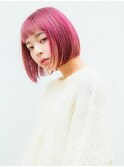 〔Inity〕ピンクパープル×ぶつ切りボブ