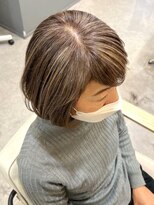 グラッシー センター北店(GLASSI)&nbsp;白髪ぼかしハイライトでイメチェン★アッシュグレージュ★坂田