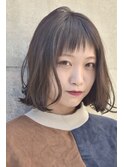 アシメバング×切りっぱなしボブ