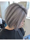 保存必須【ショートシャドールーツ】バレイヤージュグレージュ